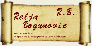 Relja Bogunović vizit kartica